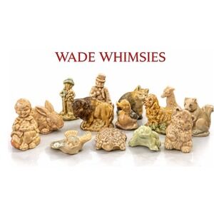 Vintage WADE WHIMSIES Nursery Rhyme Figurines 1971-79, Lot Of 14